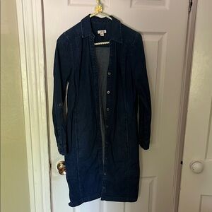 Women's Denim Long Sleeve Button Down Dress